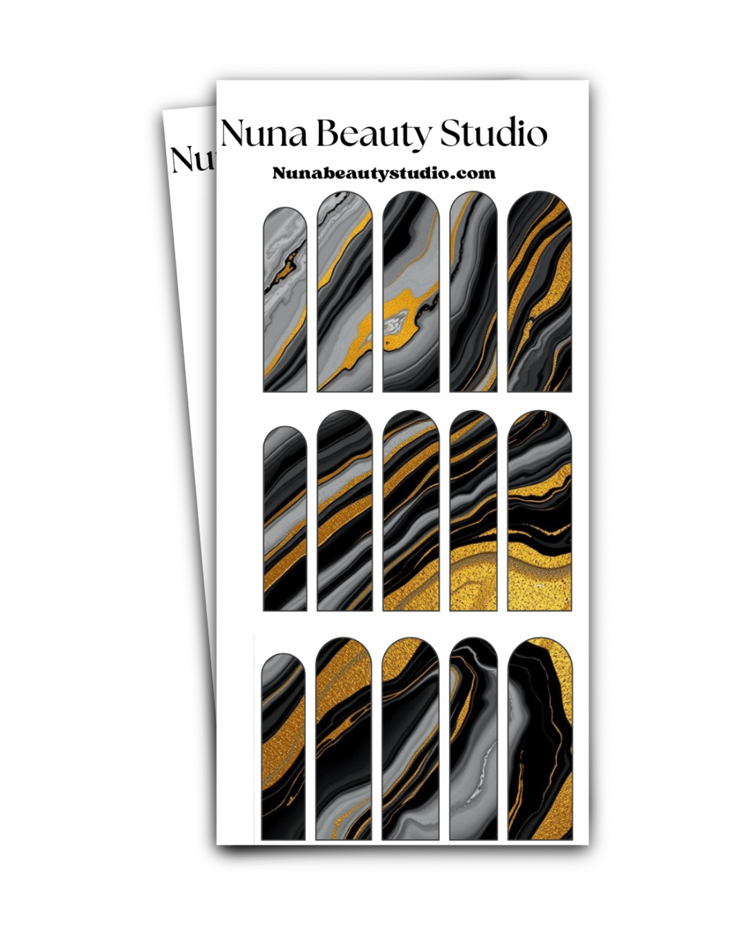 Black luxury Marble Nail decal XXL