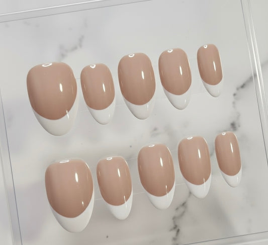 White Glossy French Tip