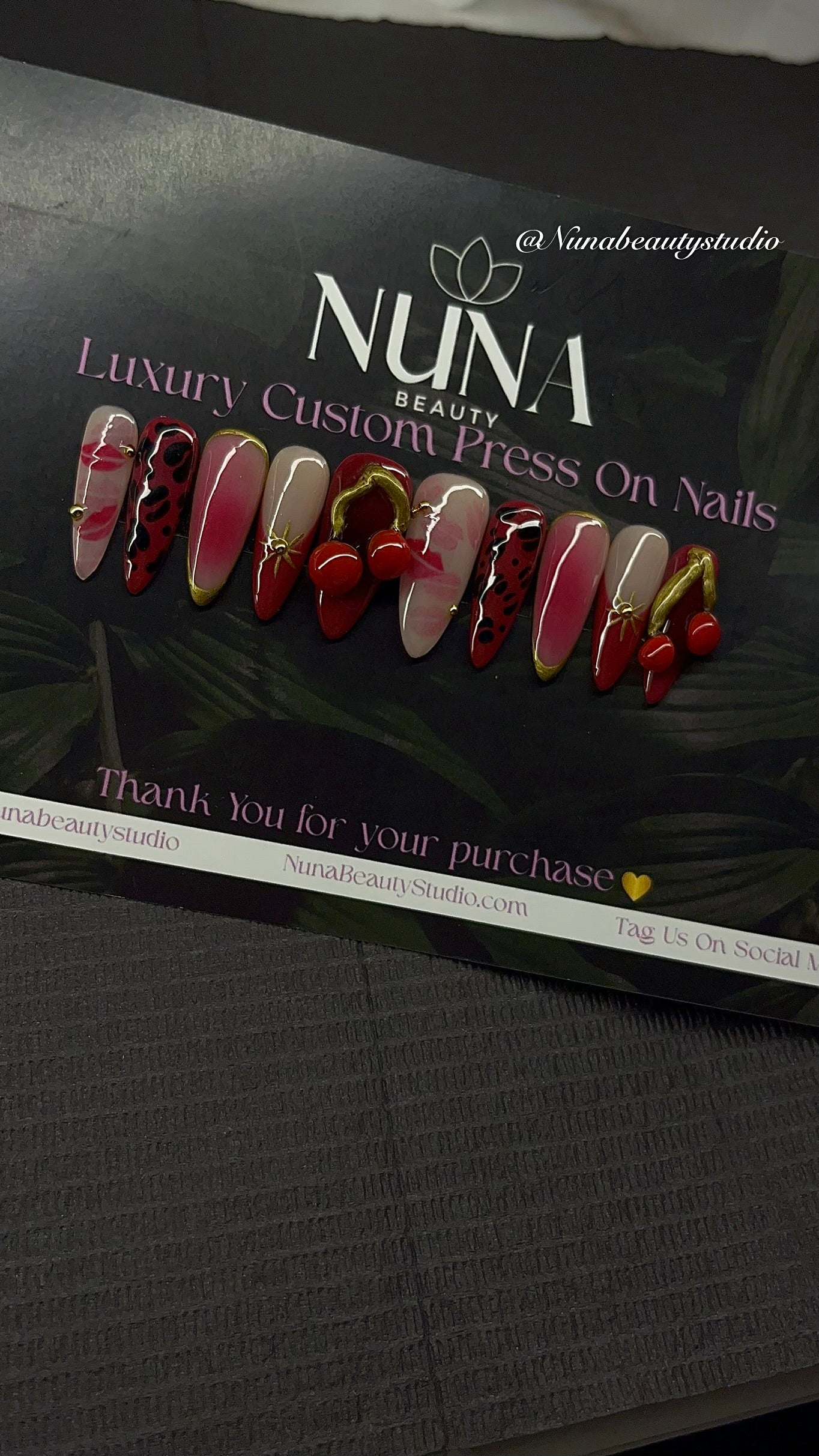 Red Cherry Bomb Press On Nails