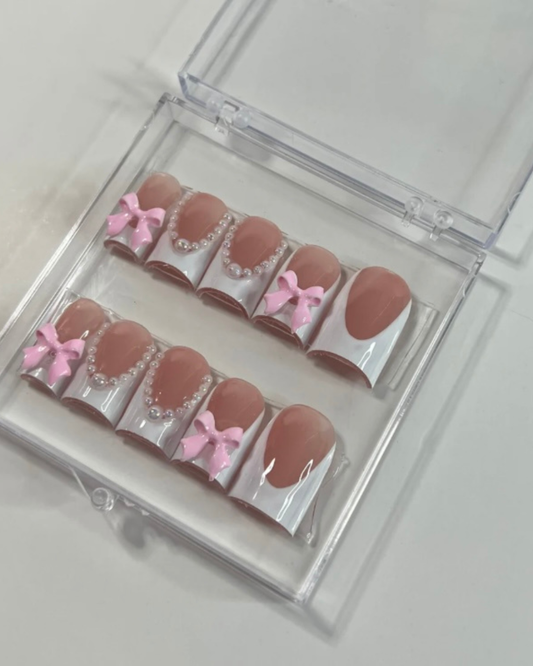 White French + Pink Bows