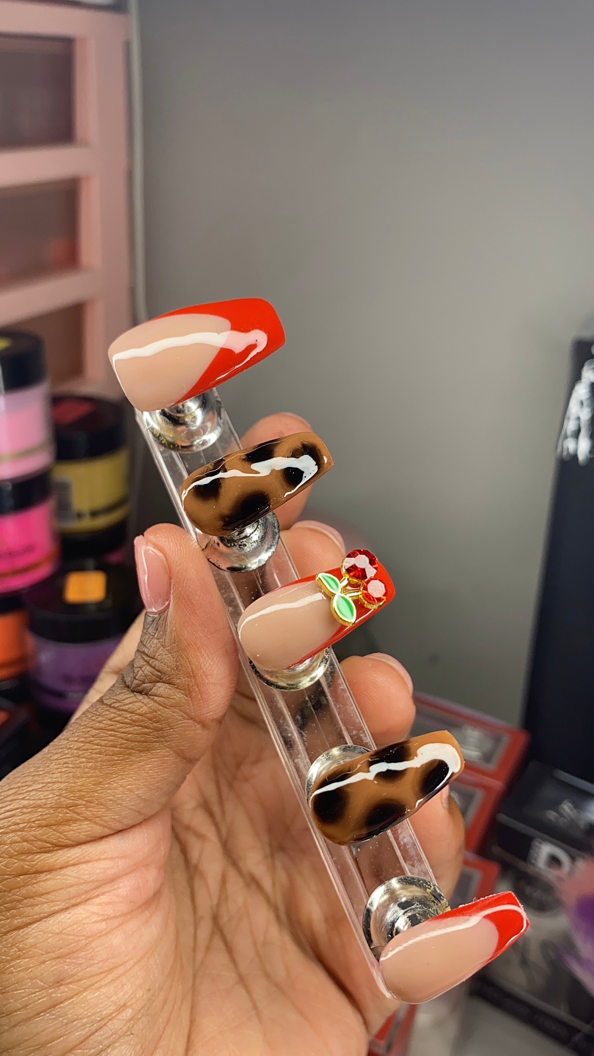 Custom Red Cherry Blossom Set