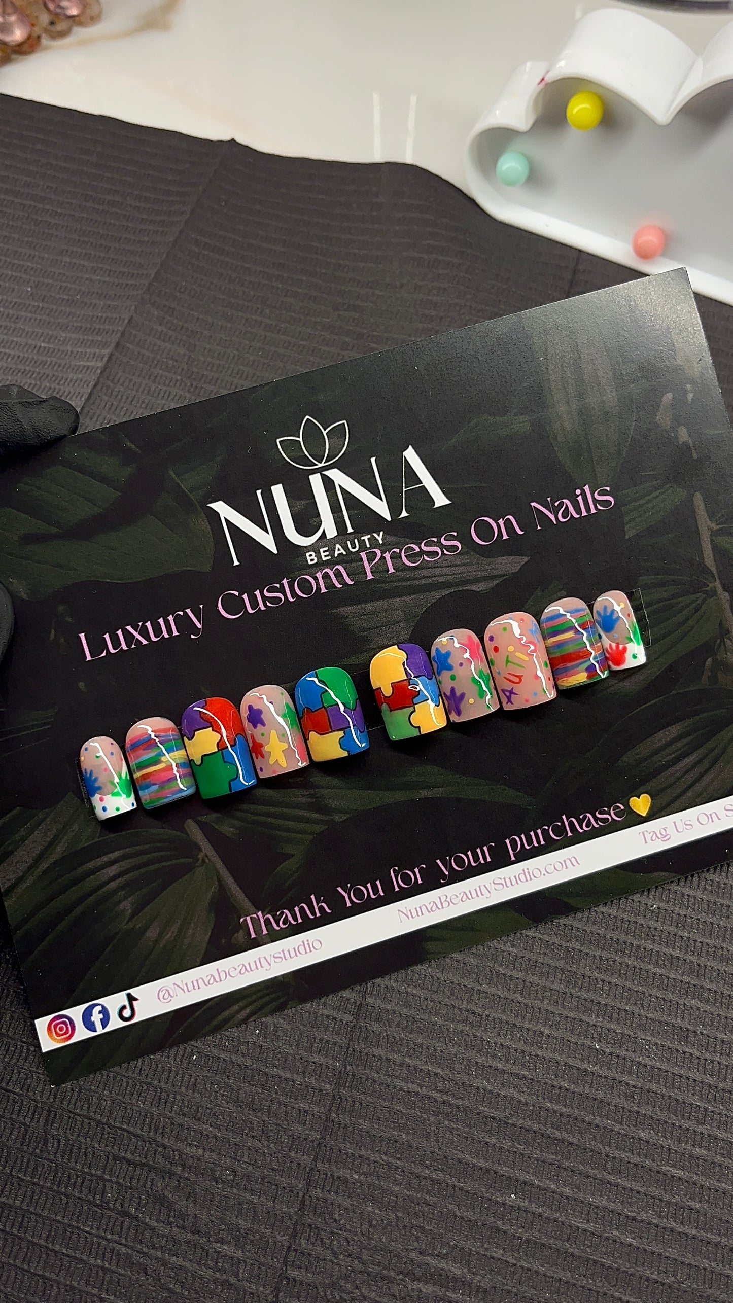 Autism Awareness Press On Nails