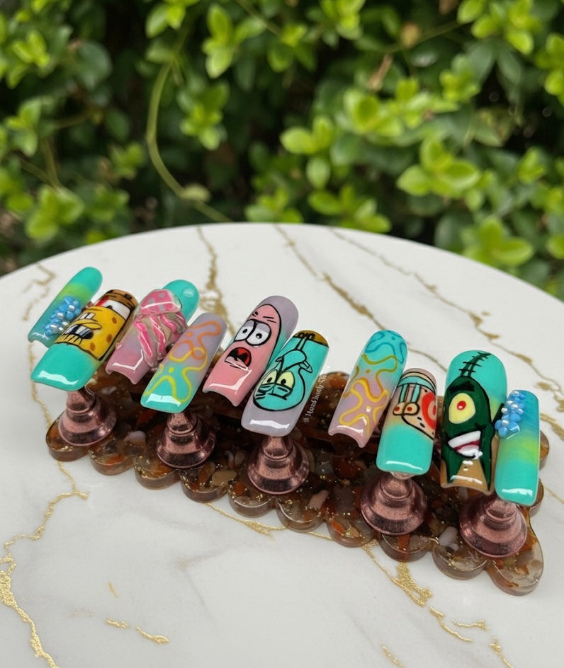 Press on nails sponge bob SquarePants Patrick star 